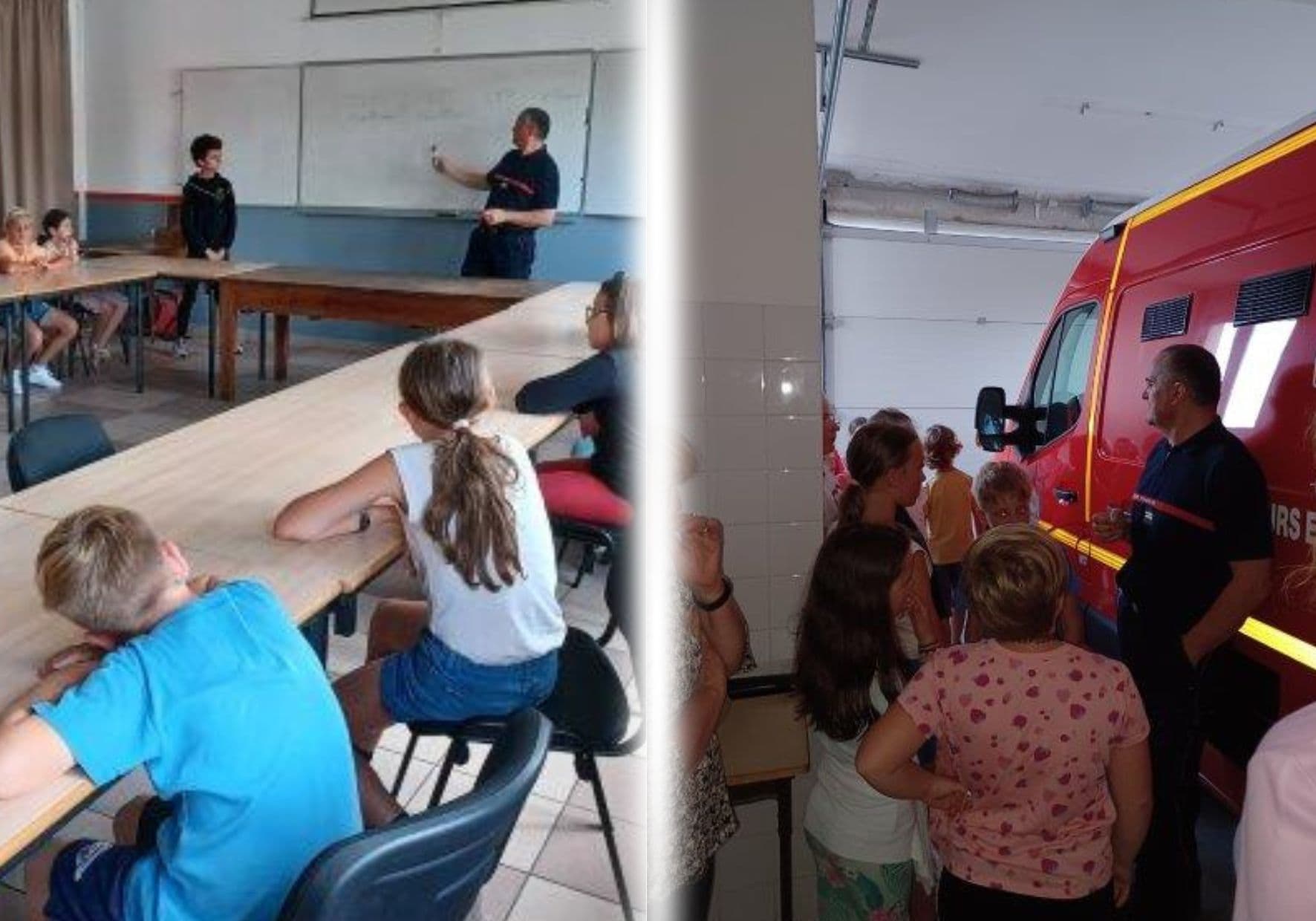 Visite de la caserne des Pompiers